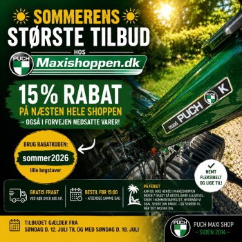 F&aring; 15 % fra d. 12.7-19.7 - Brug rabatkode 